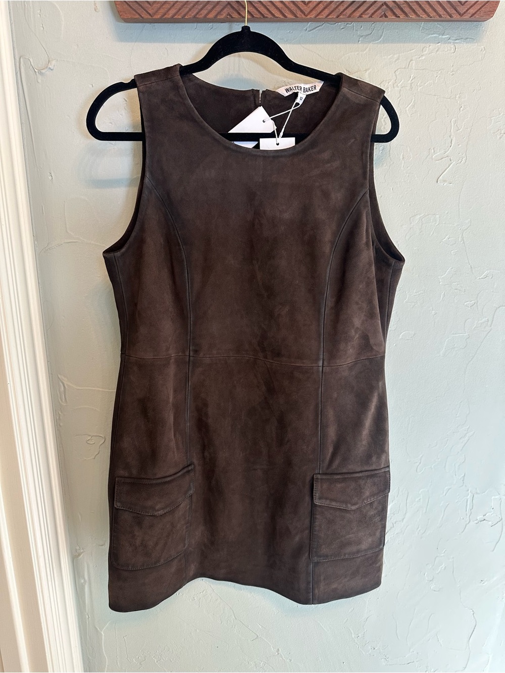 Walter Baker Sleeveless Suede Dress (100% leather)